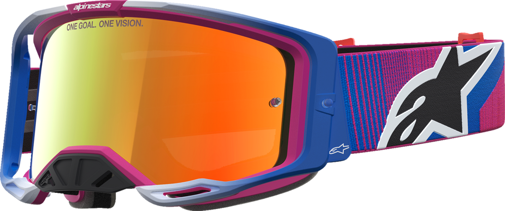 Alpinestars Vision 8 Maven Goggle, Fire Red/Black with Red Mirror Lens, Part 5101627-3235