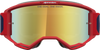 Alpinestars Vision 5 Drag Goggle, Fire Red/Blue with Gold Mirror Lens, Part 5101727-3239