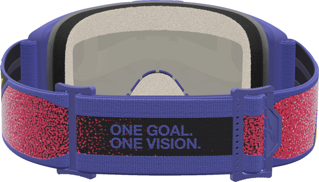 Alpinestars Vision 5 Drag Goggles Red/Purple with Pink Mirror Lens 5101727-3233