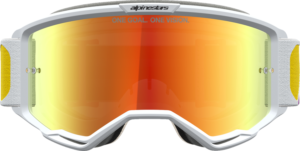 Alpinestars Vision 5 Drag Goggles 5101727-4009, Orange/Red with Red Mirror Lens