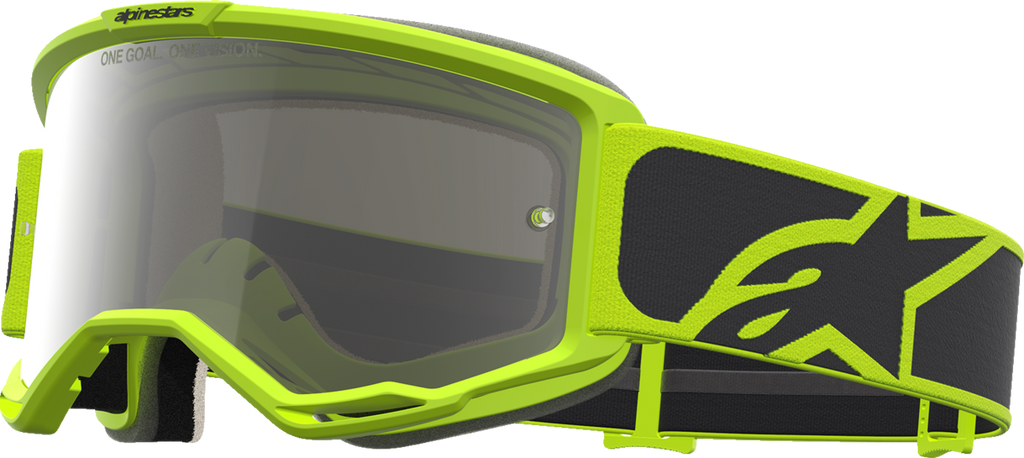 ALPINESTARS GOGGLES Vision 5 Rora Goggle 5101927-1744, Yellow Fluo/Black with Silver Mirror Lens