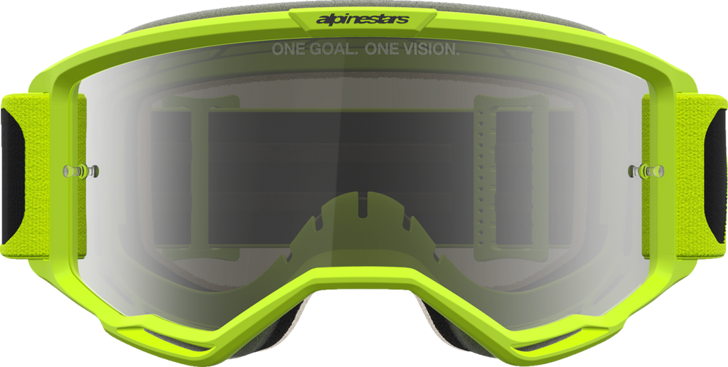 ALPINESTARS GOGGLES Vision 5 Rora Goggle 5101927-1744, Yellow Fluo/Black with Silver Mirror Lens