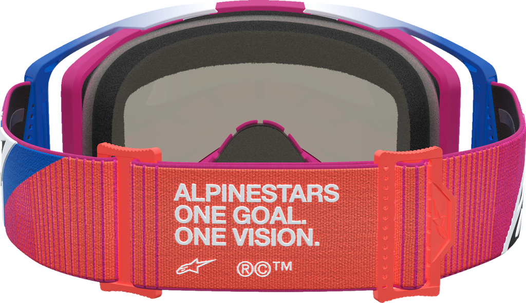 Alpinestars Vision 8 Maven Goggle, Fire Red/Black with Red Mirror Lens, Part 5101627-3235