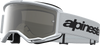 Alpinestars Vision 3 Goggle Wordmark White/Black with Silver Mirror Lens 5103225-2094