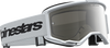 Alpinestars Vision 3 Goggle Wordmark White/Black with Silver Mirror Lens 5103225-2094