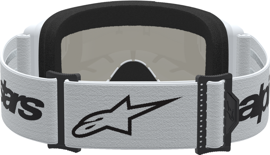Alpinestars Vision 3 Goggle Wordmark White/Black with Silver Mirror Lens 5103225-2094