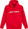 Alpinestars Race Wordmark Pullover Hoodie Red/White Large 6109.10.0040
