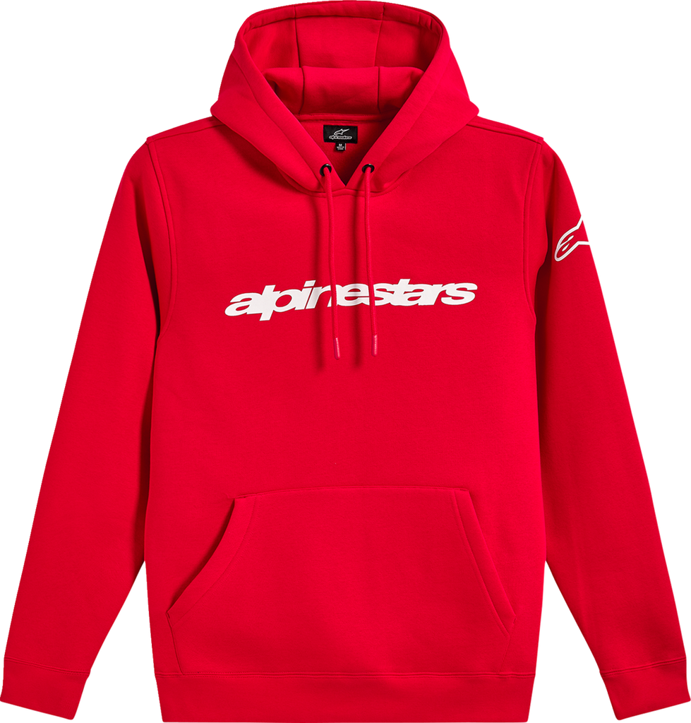 Alpinestars Race Wordmark Pullover Hoodie Red/White Large 6109.10.0040