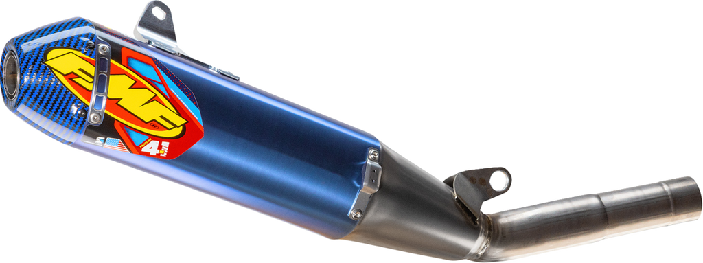 FMF Factory 4.1 RCT Slip-On Muffler - Titanium/Anodized - Carbon End Cap - YZ250F/X 044486