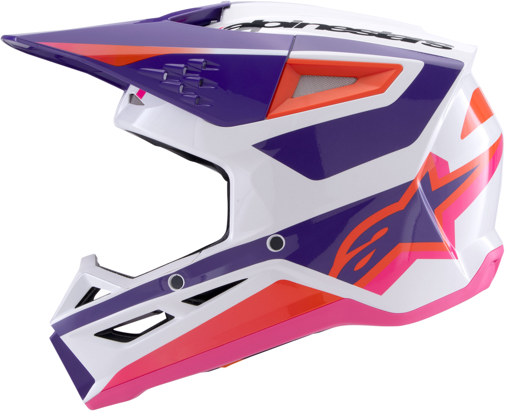 Sm3 Heat Helmet White/Purple/Pink Glossy Lg