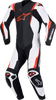 Alpinestars Missile v3 1-Piece Leather Suit, Black/White/Red Fluo, Part 3150127-1231-56