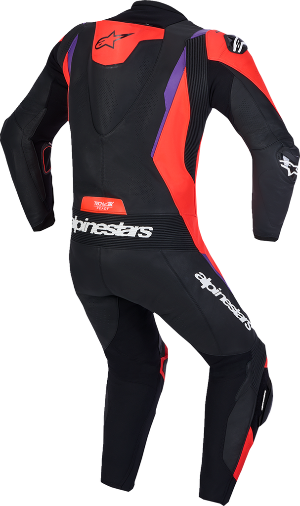 Alpinestars Missile v3 1-Piece Leather Suit Black/Red Fluo/Purple US 48 / EU 58 - 3150127-1682-58