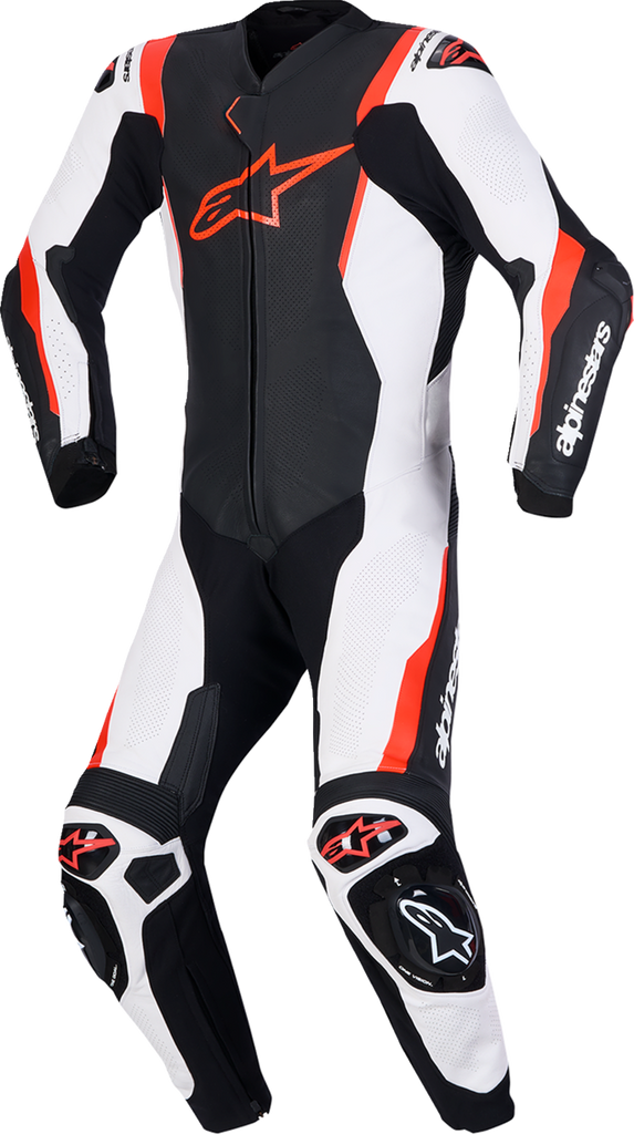 Alpinestars Missile v3 1-Piece Leather Suit Black/White/Red Fluo US 36 / EU 46 3150127-1231-46