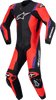 Alpinestars Missile v3 1-Piece Leather Suit, Black/Red Fluo/Purple, Part Number 3150127-1682-50