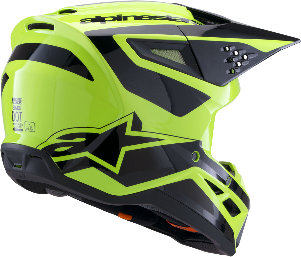 Sm3 Heat Helmet Yellow Fluo/Black Glossy 2x