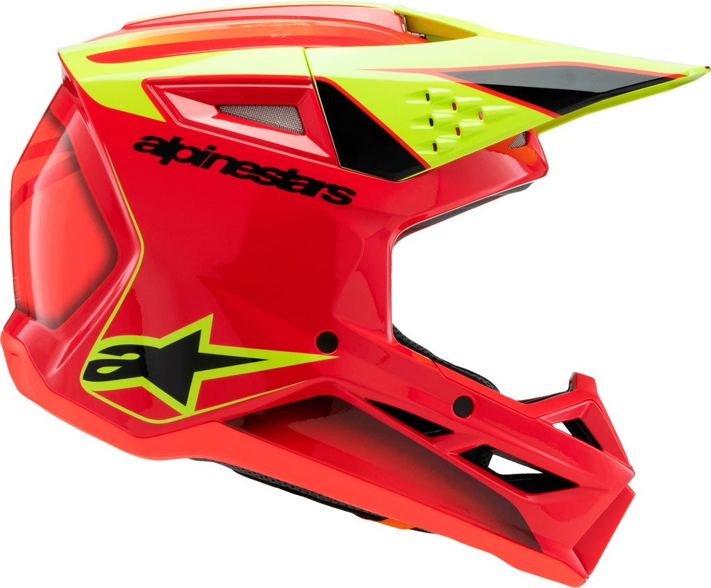 Sm3 Youth Fray Helmet Rd/Ylw Fluo/Blk Ym