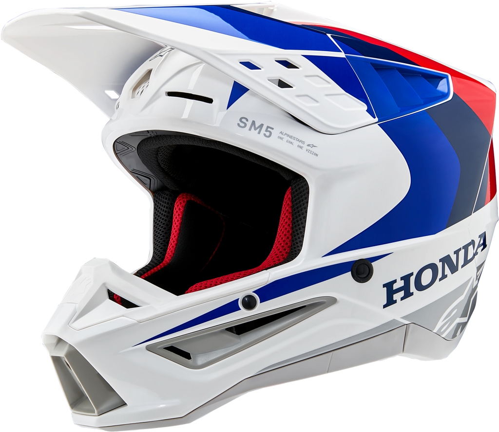 Honda S M5 Helmet White/Blue/Red Glossy 2x