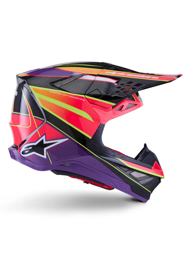 Supertech S M10 Era Helmet Pnk/Violet/Ylw Fluo Glossy Sm