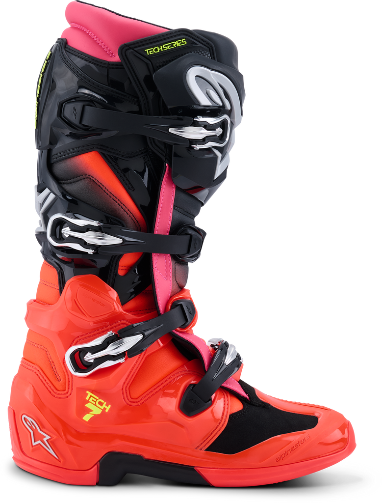 Tech 7 Black/Red Fluo/Pink Fluo 8