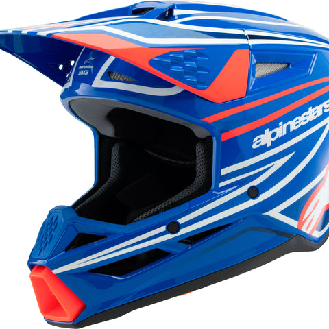 Sm3 Youth Wurx Helmet Blue/Red/Wht/Blk Yl