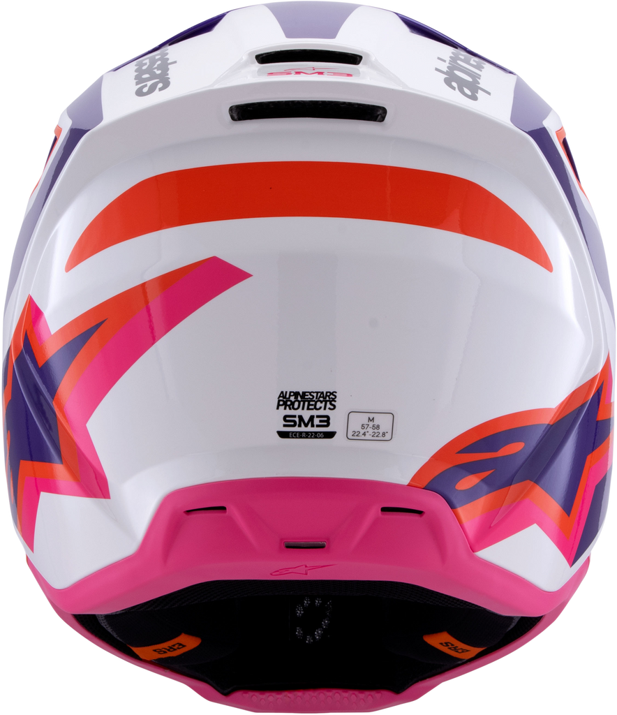 Sm3 Heat Helmet White/Purple/Pink Glossy Lg