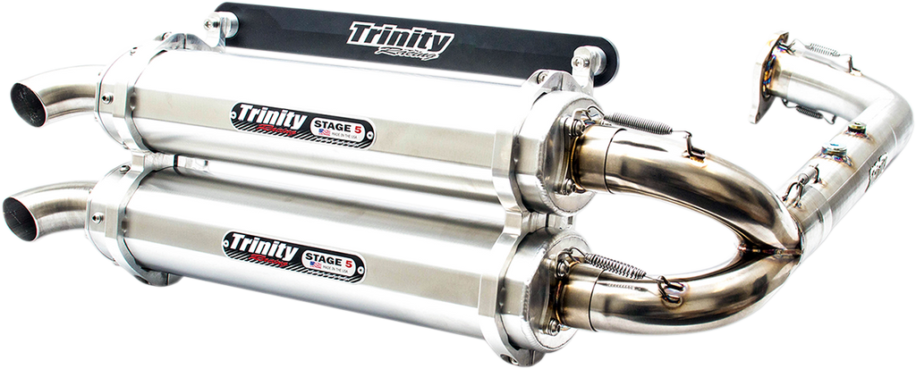 TRINITY RACING Stage 5 Dual Exhaust - Aluminum TR-4174D