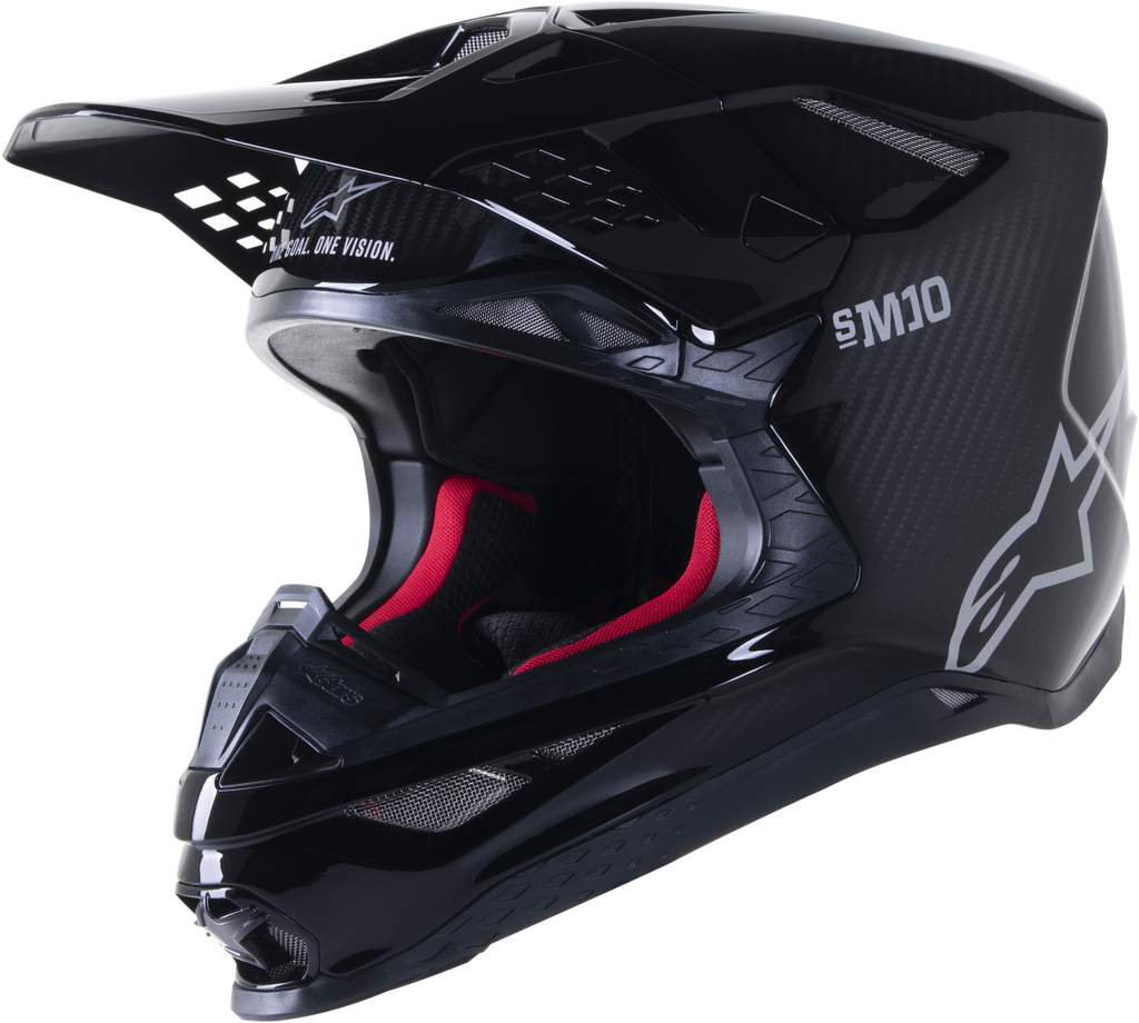 Supertech S M10 Solid Helmet Black Glossy/Carbon Sm