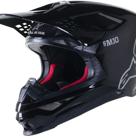 Supertech S M10 Solid Helmet Black Glossy/Carbon 2x