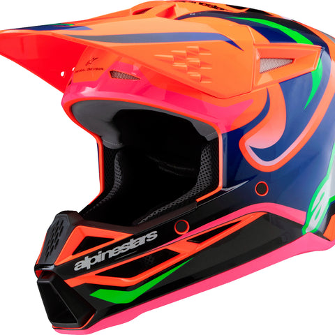 Sm3 Youth Deegan Helmet Orng Flo/Prpl/Pnk Fluo Ys