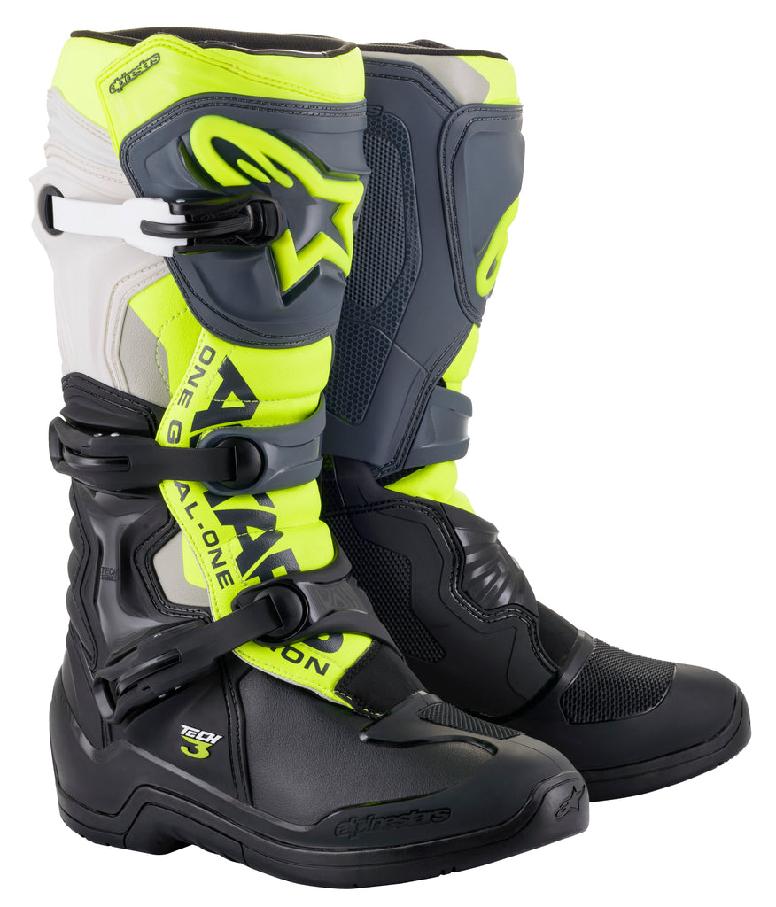 Tech 3 Boots Blk/Cool Grey/Ylw/Fluo Sz 08
