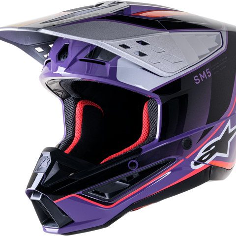 S M5 Sail Helmet Violet/Blk/Slvr Glossy Xs