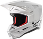 S M5 Solid Helmet White Glossy Lg