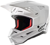 S M5 Solid Helmet White Glossy Md