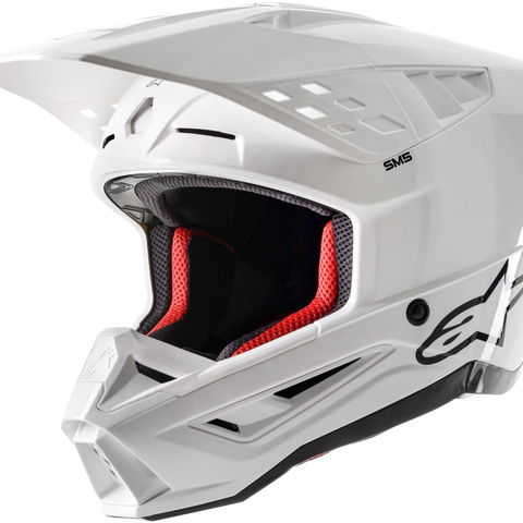 S M5 Solid Helmet White Glossy Xs