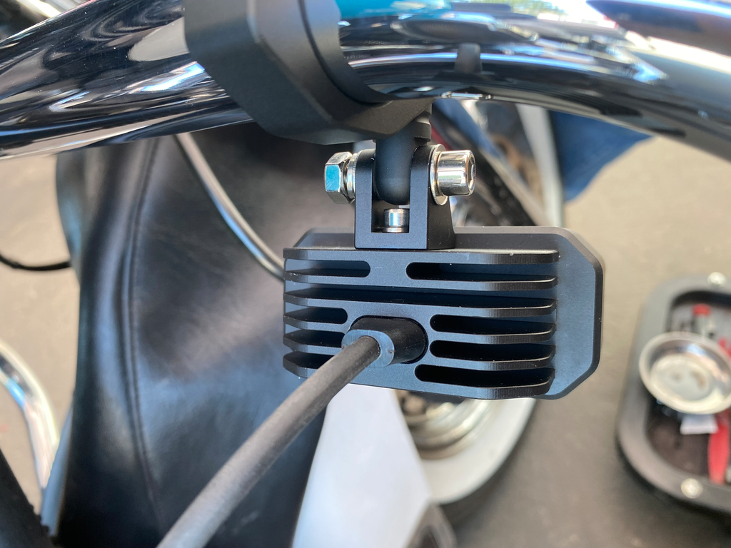 Aux Driving Lights Kit 1.25" Bar Mnt. White Pr.