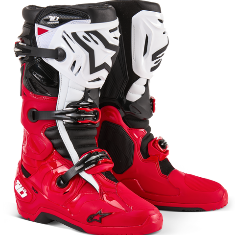 Tech 10 Enduro Boots Bright Red/Black/White 7