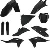 Full Plastic Kit Gas Black Metallic