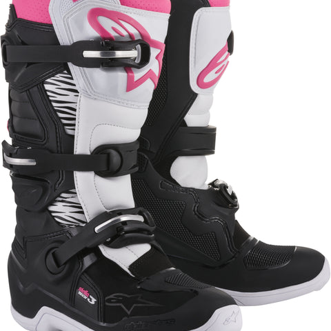 Tech 3 Stella Boots Black/White/Pink Sz 07