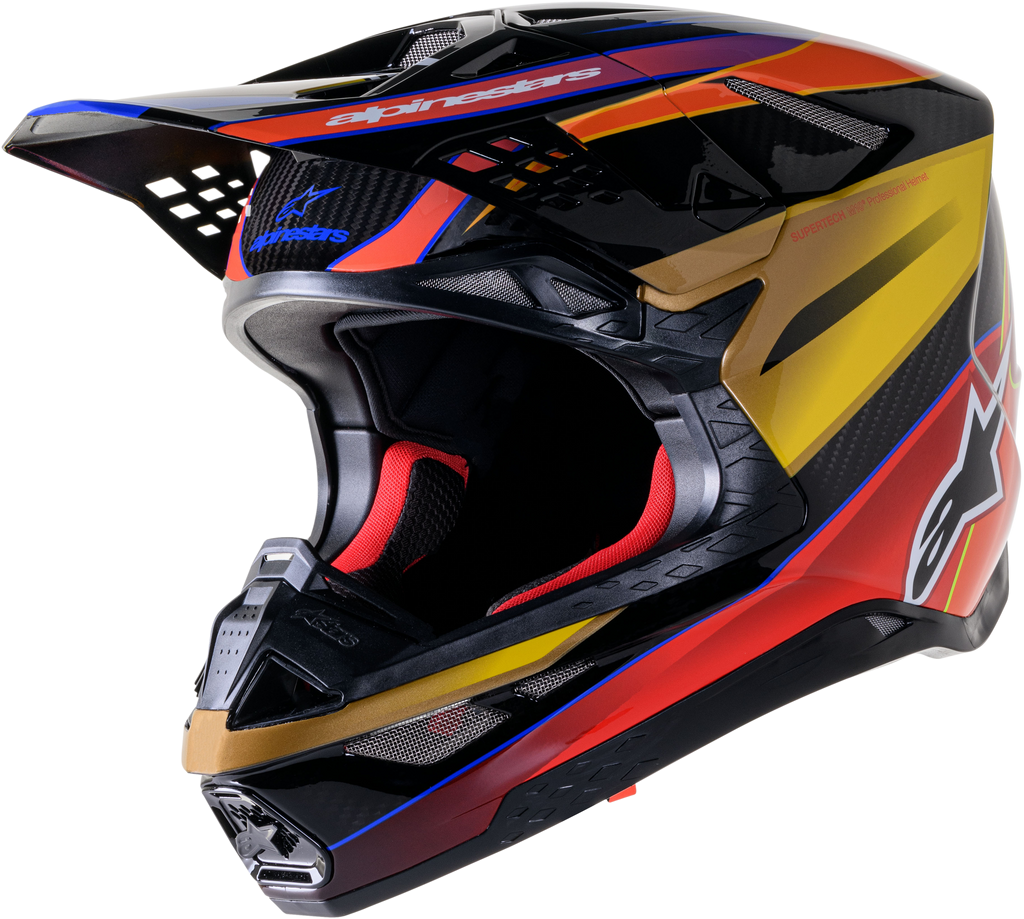 Supertech S M10 Era Helmet Gold Ylw/Rio Red Glossy 2x