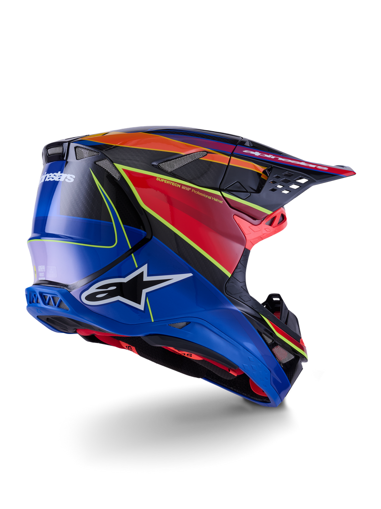 Supertech S M10 Era Helmet Blu/Rd/Ylw Fluo Glossy Lg