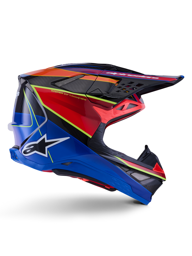 Supertech S M10 Era Helmet Blu/Rd/Ylw Fluo Glossy Sm