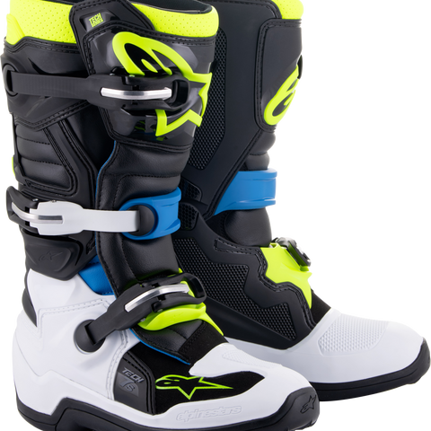 Tech 7s Boots Blk/Enamel Blu/Fluo Yel Sz 2
