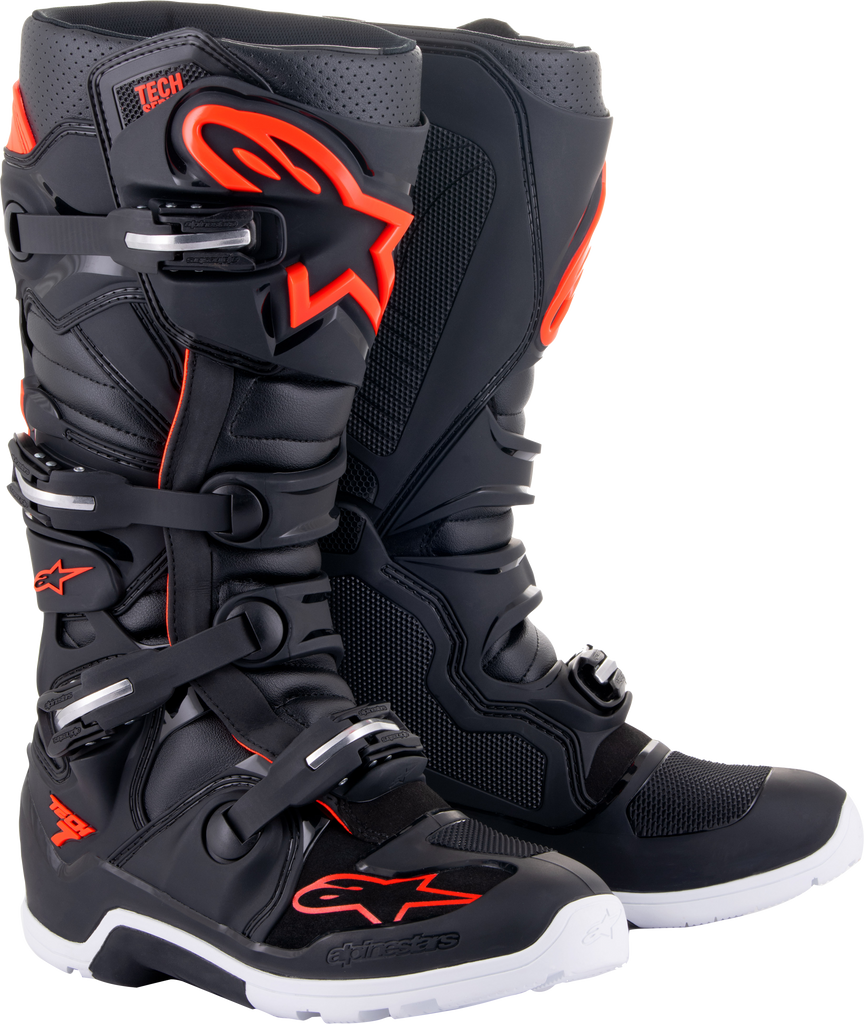Tech 7 Enduro Boots Black/Red Fluo Sz 6