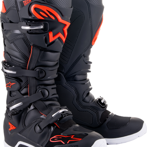 Tech 7 Enduro Boots Black/Red Fluo Sz 16