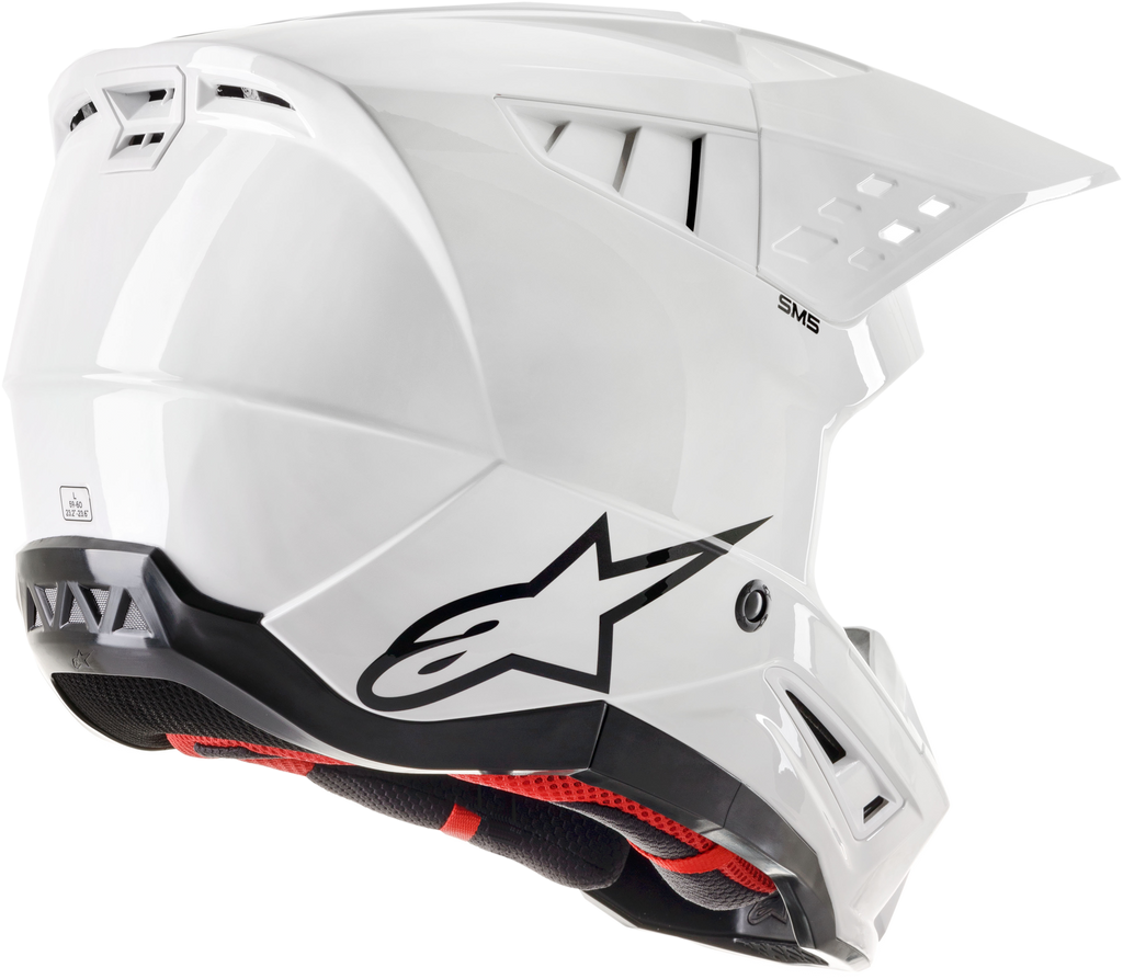S M5 Solid Helmet White Glossy Xs
