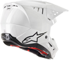 S M5 Solid Helmet White Glossy Lg