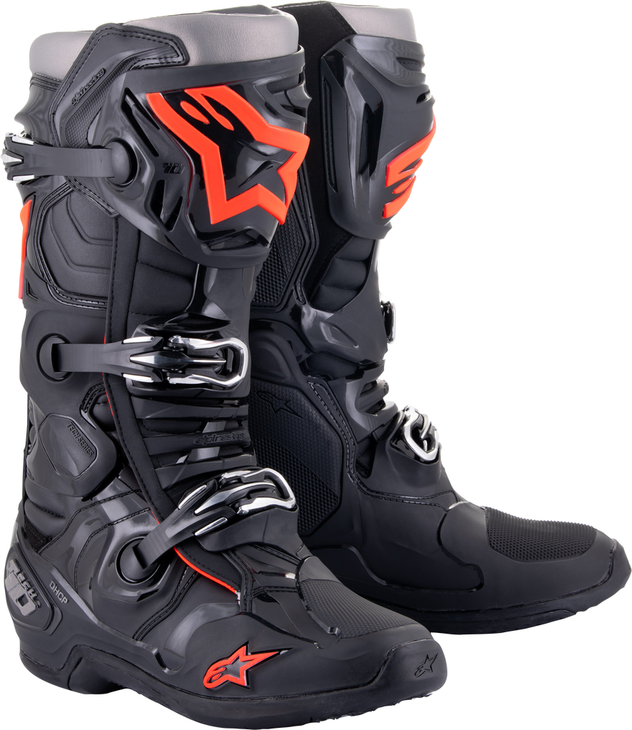 Tech 10 Boots Black/Red Fluo Sz 8