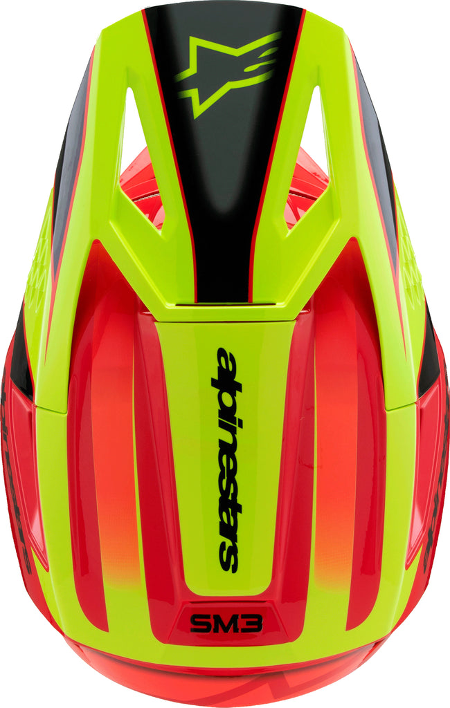 Sm3 Youth Fray Helmet Rd/Ylw Fluo/Blk Yl