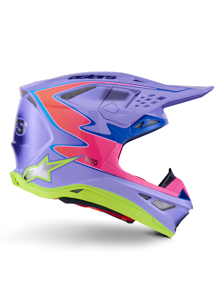 S M10 Jett Lawrence R01 Helmet Purp/Pnk Fluo/Ylw Fluo Gls Lg