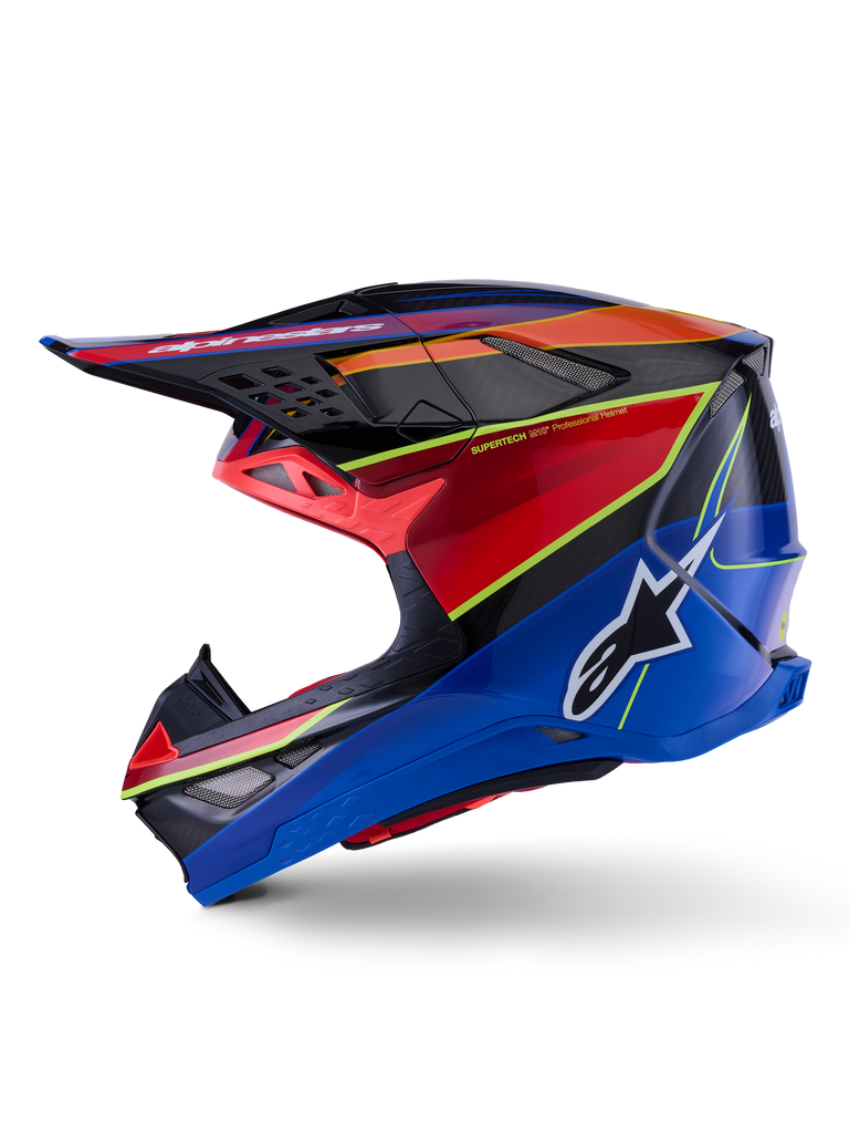 Supertech S M10 Era Helmet Blu/Rd/Ylw Fluo Glossy Sm